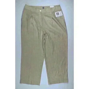 NEW! Anne Klein Women's 12 Linen-Blend High-Rise Crop Pants NWT $89